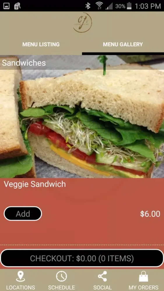 CJ's Coffee Cafe سکرین شاٹس